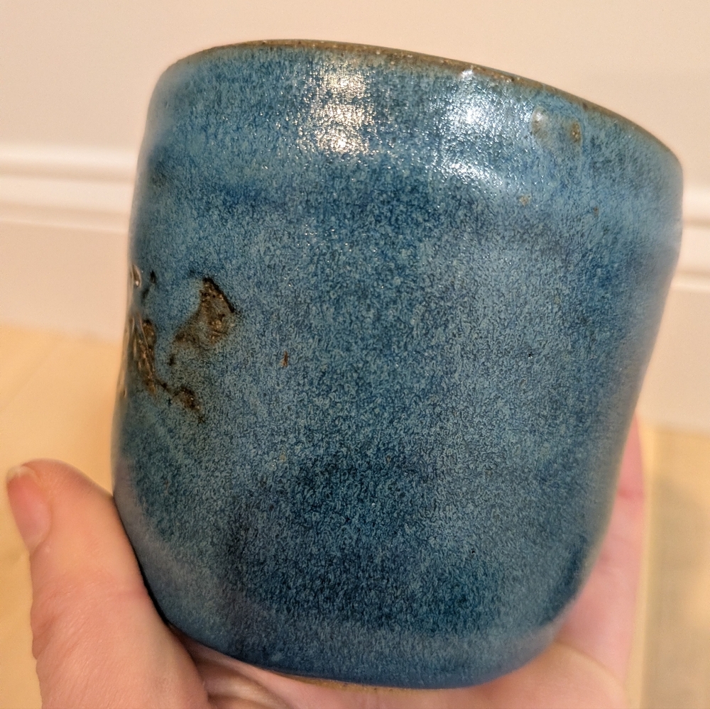 Hand Poured Candle In Handmade Pottery - Picture 7 of 9